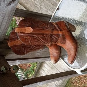 Capezio 9 M Vintage Handmade Silver Spur Boots , Brown Leather, Worn